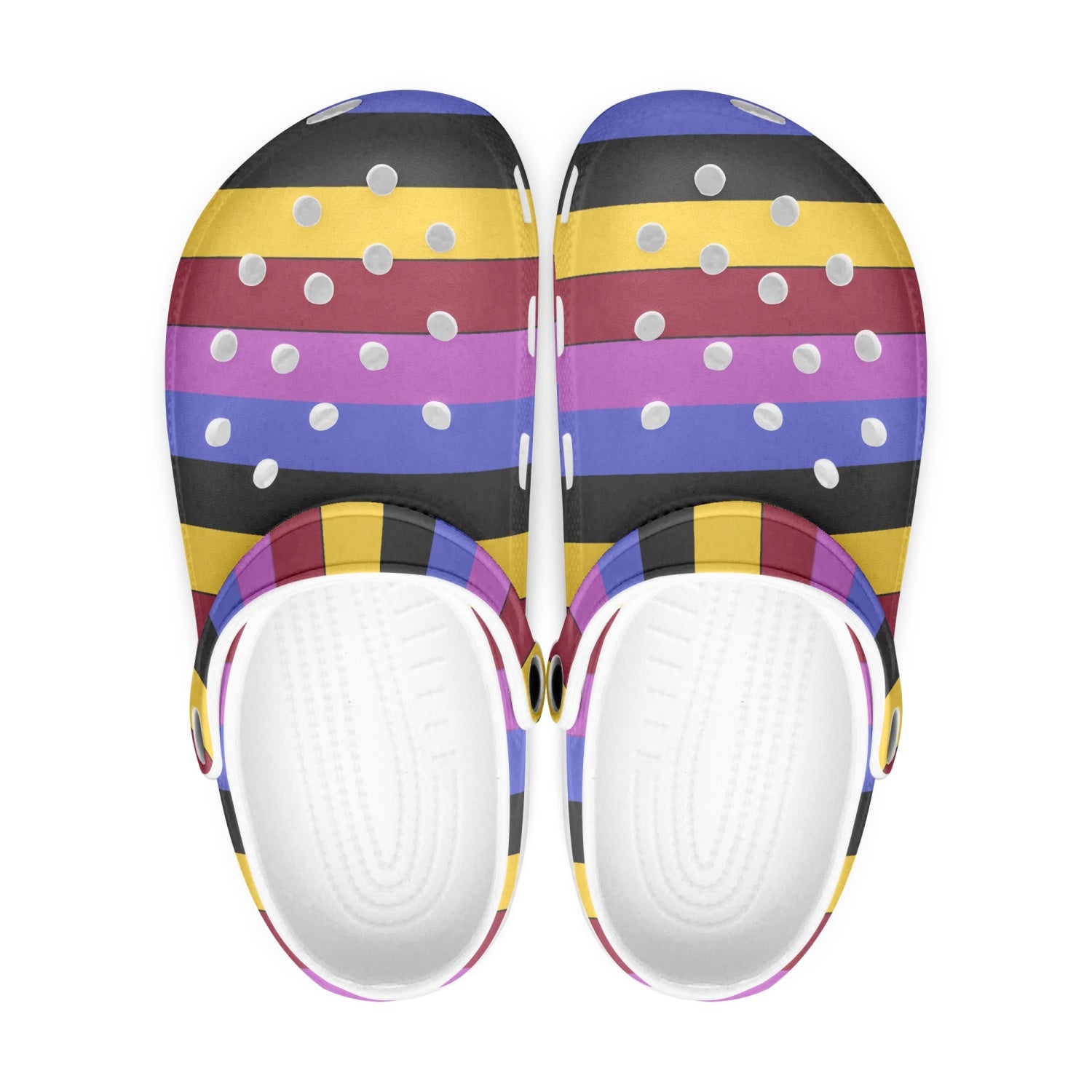 Rainbow fashion block clog