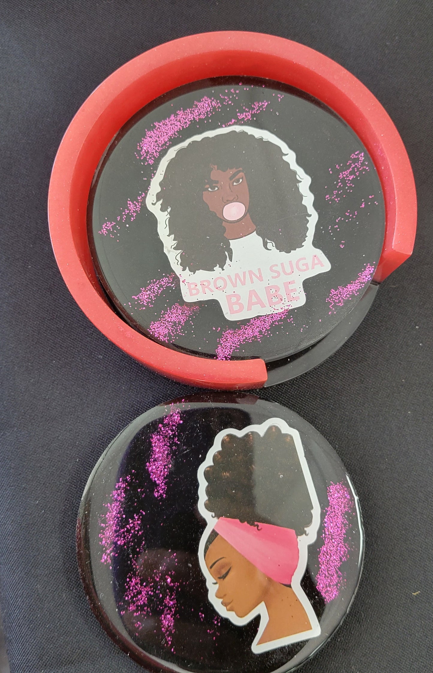 Custom Black Girl Magic Coaster sets