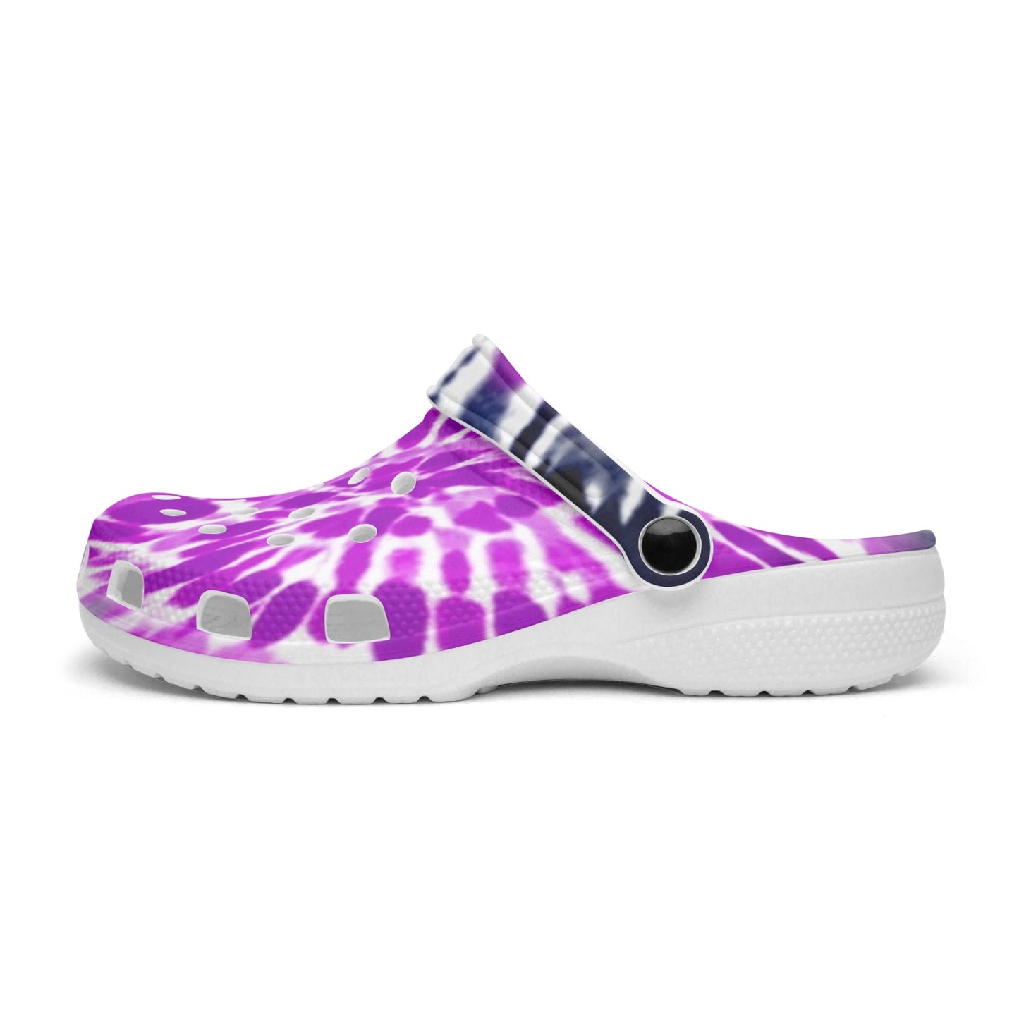 Purple Tie-Dye Clogs