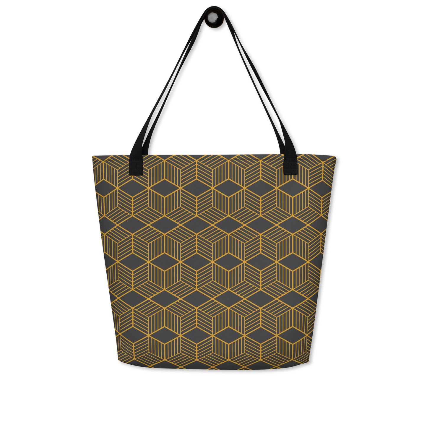 Large Black Berry Tote Bag