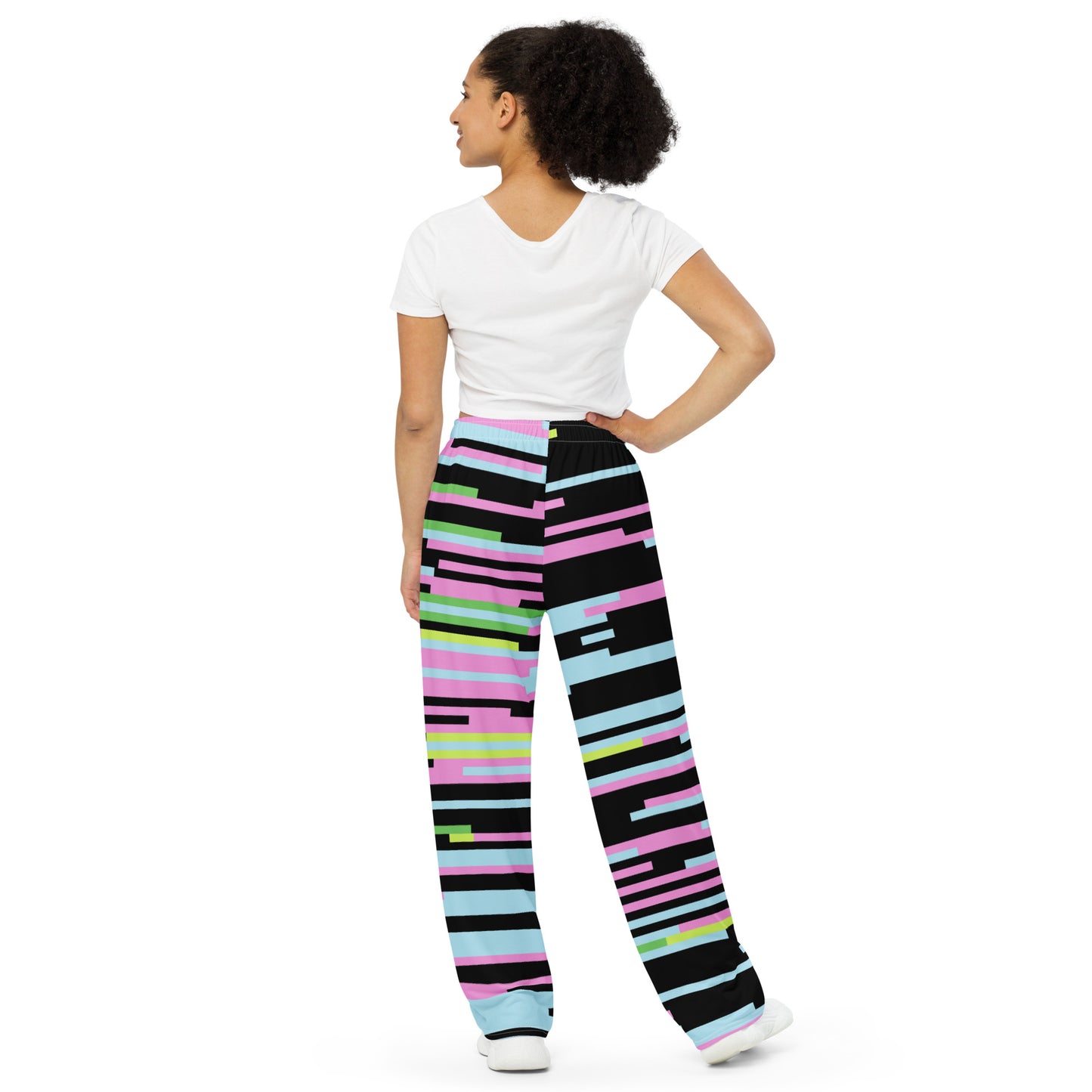 Colorful Stripes unisex wide-leg pants